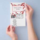 2ハーシーの大きなバーラッパ赤いさくらんぼ花 チラシ (ハンドル)