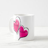 2ハートのマグのテンプレート コーヒーマグカップ (正面左)