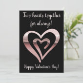 2ハートバラ金ゴールドブラックバレンタインデー シーズンカード (スタンド正面)