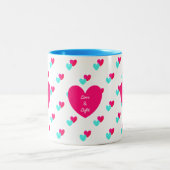 2ハートパターン ツートーンマグカップ (中央)