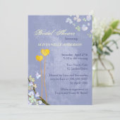 2ハートブルー春フローラブライダルシャワー 招待状 (スタンド正面)