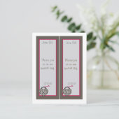 2ハートロック結婚の日救付けブックマーク 案内ポストカード (スタンド正面)