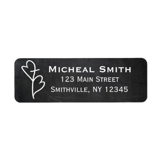 2ハートワンラブ住所 シール (正面)