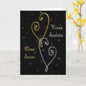 2ハート周年記念カード カード (黄色い花)