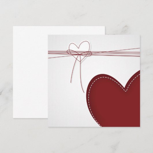 2ハート招待状 招待状 (正面/裏面)