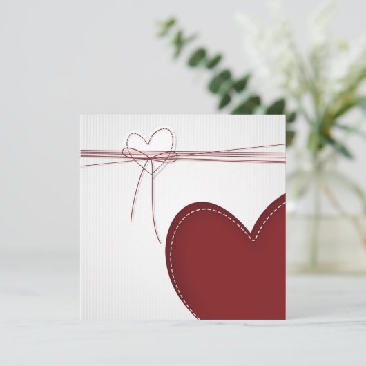 2ハート招待状 招待状 (スタンド正面)