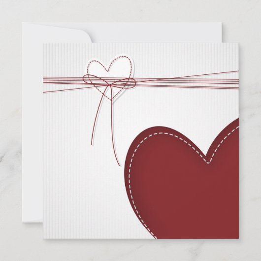 2ハート招待状 招待状 (正面)
