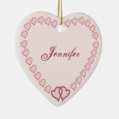 2ハート結合オーナメント セラミックオーナメント (右)