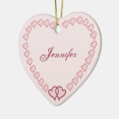 2ハート結合オーナメント セラミックオーナメント (左)
