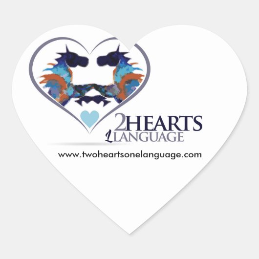 2ハート1言語 ハートシール (正面)