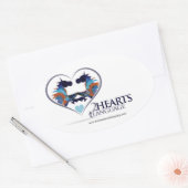 2ハート1言語 楕円形シール (封筒)