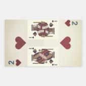 2ハート-クイーン&キング 長方形シール (正面)