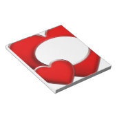 2ハート – フレーム ノートパッド (アングル)