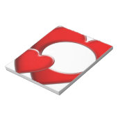 2ハート – フレーム ノートパッド (回転)