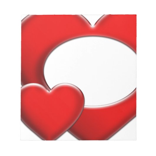 2ハート – フレーム ノートパッド (正面)