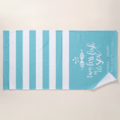 2バイもしシーパーソナライズされた結婚ズ ビーチタオル (正面)