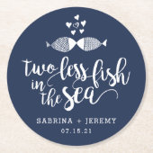 2バイもしシー | パーソナライズされた結婚 ラウンドペーパーコースター (正面)