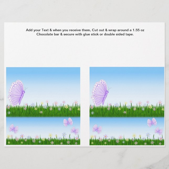 2バタフライ誕生日カスタムバーラッパー (正面)