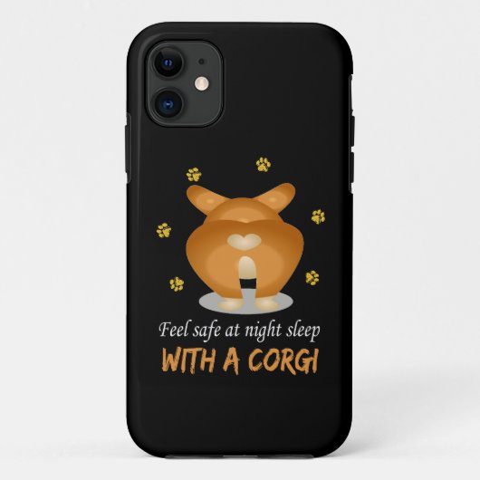 2バックビューかわいいコルギドッグとハート形状ベクトル Case-Mate iPhoneケース (裏面)