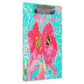 2バラ色の赤いサンゴ梅熱狂するハイビスカスオンアクア クリップボード (右)