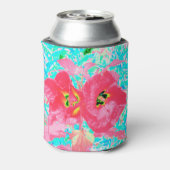 2バラ色の赤いサンゴ梅熱狂するハイビスカスオンアクア 缶クーラー (缶裏面)