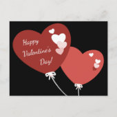 2バルーンハッピーバレンタインデー伝票カード シーズンポストカード (正面)
