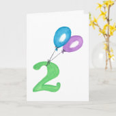 2バルーン カード (黄色い花)
