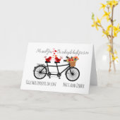 2バレンタインのために造られる自転車の私そしてあなた カード (黄色い花)