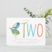 2バーディー2歳の誕生日パーティーの招待状 招待状 (スタンド正面)