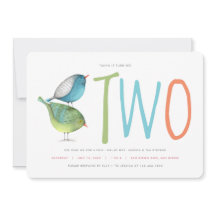 2バーディー2歳の誕生日パーティーの招待状