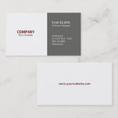 2パネル薄灰色 名刺 (正面/裏面)