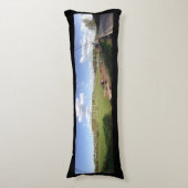 2パノラマ式の写真の黒のカスタムの抱き枕 ボディピロー (正面縦)