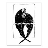 2パロツウッドアートスタンプ ラバースタンプ (インプリント)