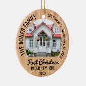 2パーソナライズされたフォトクリスマスファーストホーム2021 セラミックオーナメント (右)