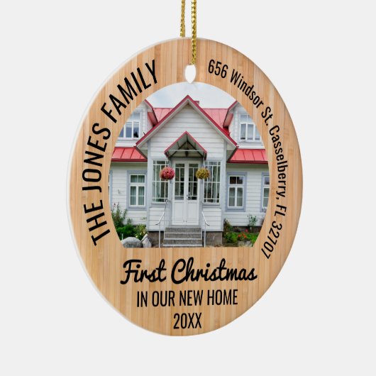 2パーソナライズされたフォトクリスマスファーストホーム2021 セラミックオーナメント (右)