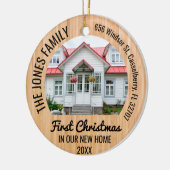 2パーソナライズされたフォトクリスマスファーストホーム2021 セラミックオーナメント (左)