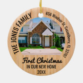 2パーソナライズされたフォトクリスマスファーストホーム2021 セラミックオーナメント (裏面)