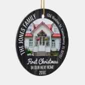 2パーソナライズされたフォトクリスマスファーストホーム2022 セラミックオーナメント (右)