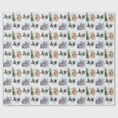 2パーソナライズされたフォトペットドッグJOYホリデーギフト ラッピングペーパー (フラット)