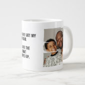 2パーソナライズされた写真アップしたパパ ジャンボコーヒーマグカップ (正面右)