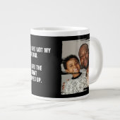 2パーソナライズされた写真アップしたパパ ジャンボコーヒーマグカップ (正面右)