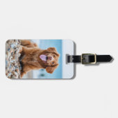 2パーソナライズされた写真カスタムの犬を作成 ラゲッジタグ (正面横)