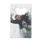 2パーソナライズされた写真テンプレート両面 クレジットカード栓抜き (裏面)