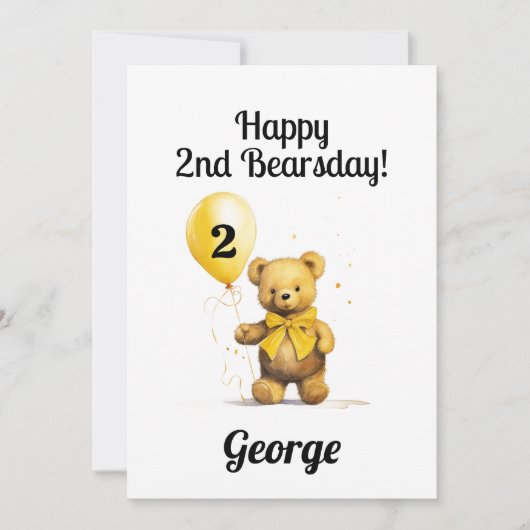 2パーソナライズされた回目の誕生日おめでとうございます カード (正面)