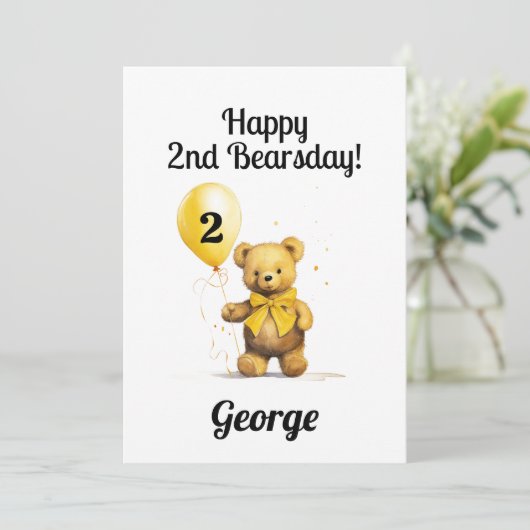 2パーソナライズされた回目の誕生日おめでとうございます カード (スタンド正面)