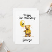 2パーソナライズされた回目の誕生日おめでとうございます カード (正面/裏面インサイチュ)