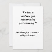 2パーソナライズされた回目の誕生日おめでとうございます カード (裏面)