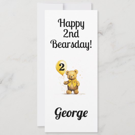 2パーソナライズされた回目の誕生日おめでとうございます カード (正面)