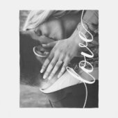 2パーソナライズされた枚の写真の手書き愛 フリースブランケット (正面)