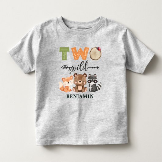 2パーソナライズされた歳の誕生日 トドラーTシャツ (正面)